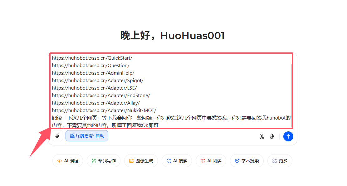 指令输入示例